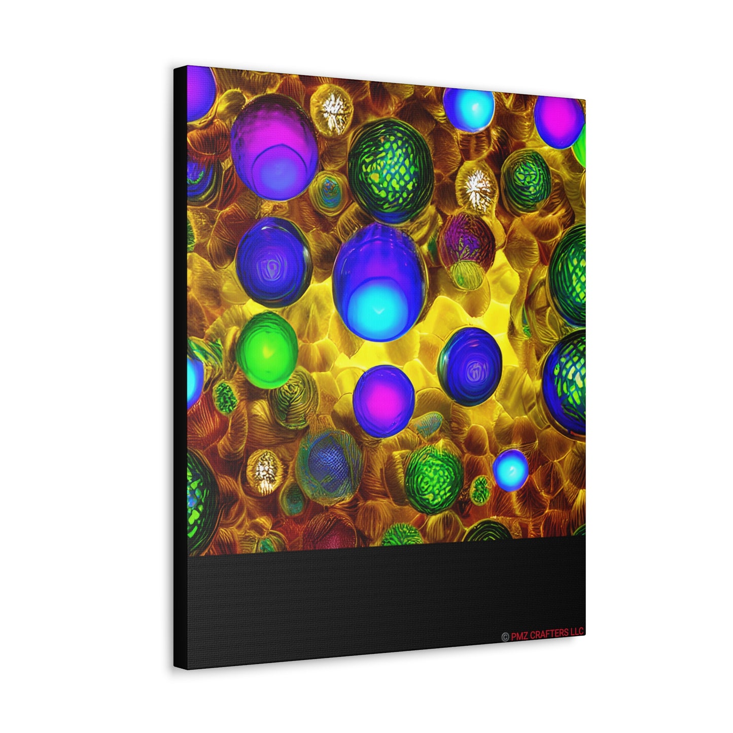 Canvas Gallery Wraps - 3D Vibrant Circles 0001