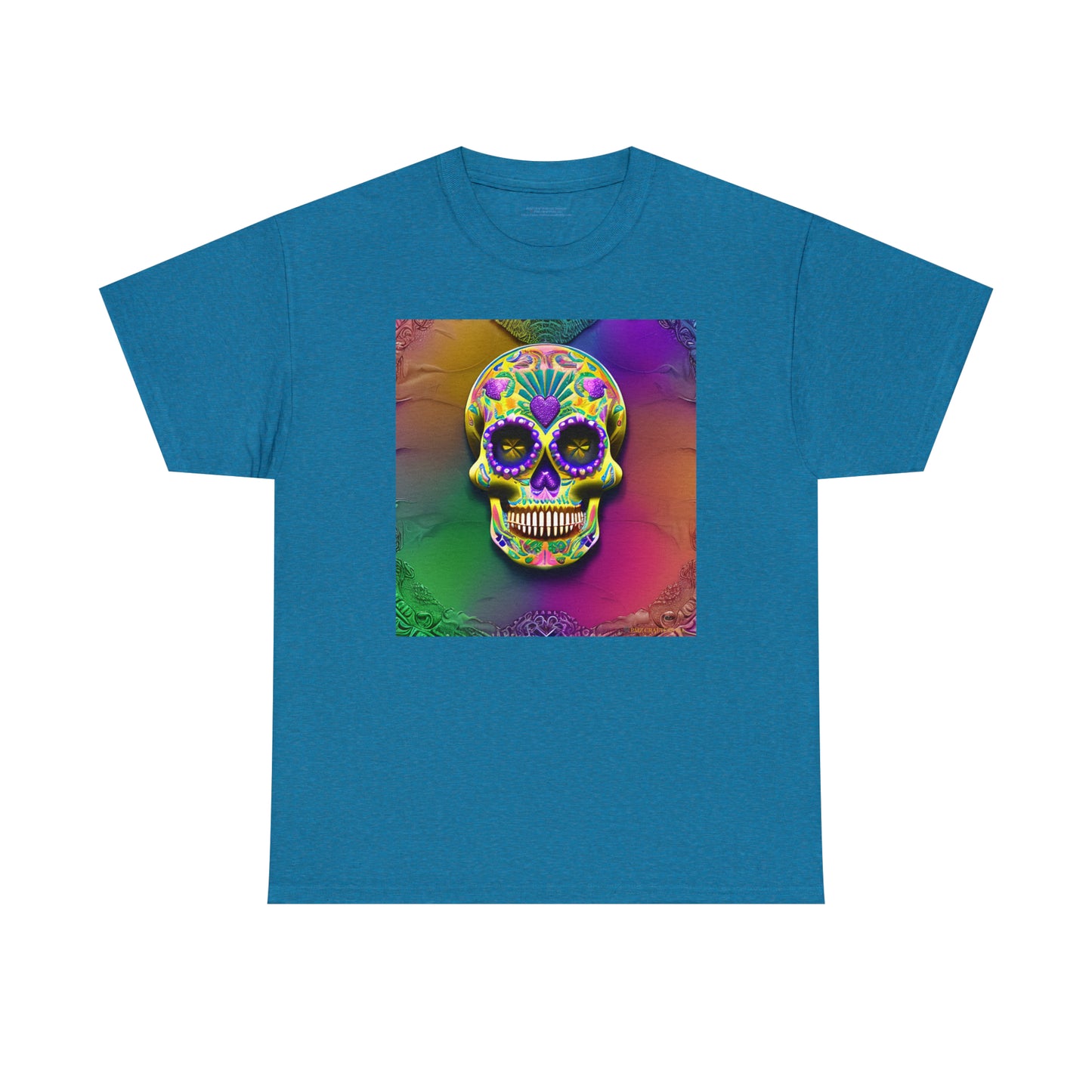 Unisex Heavy Cotton Tee - Sugar Skull 0002