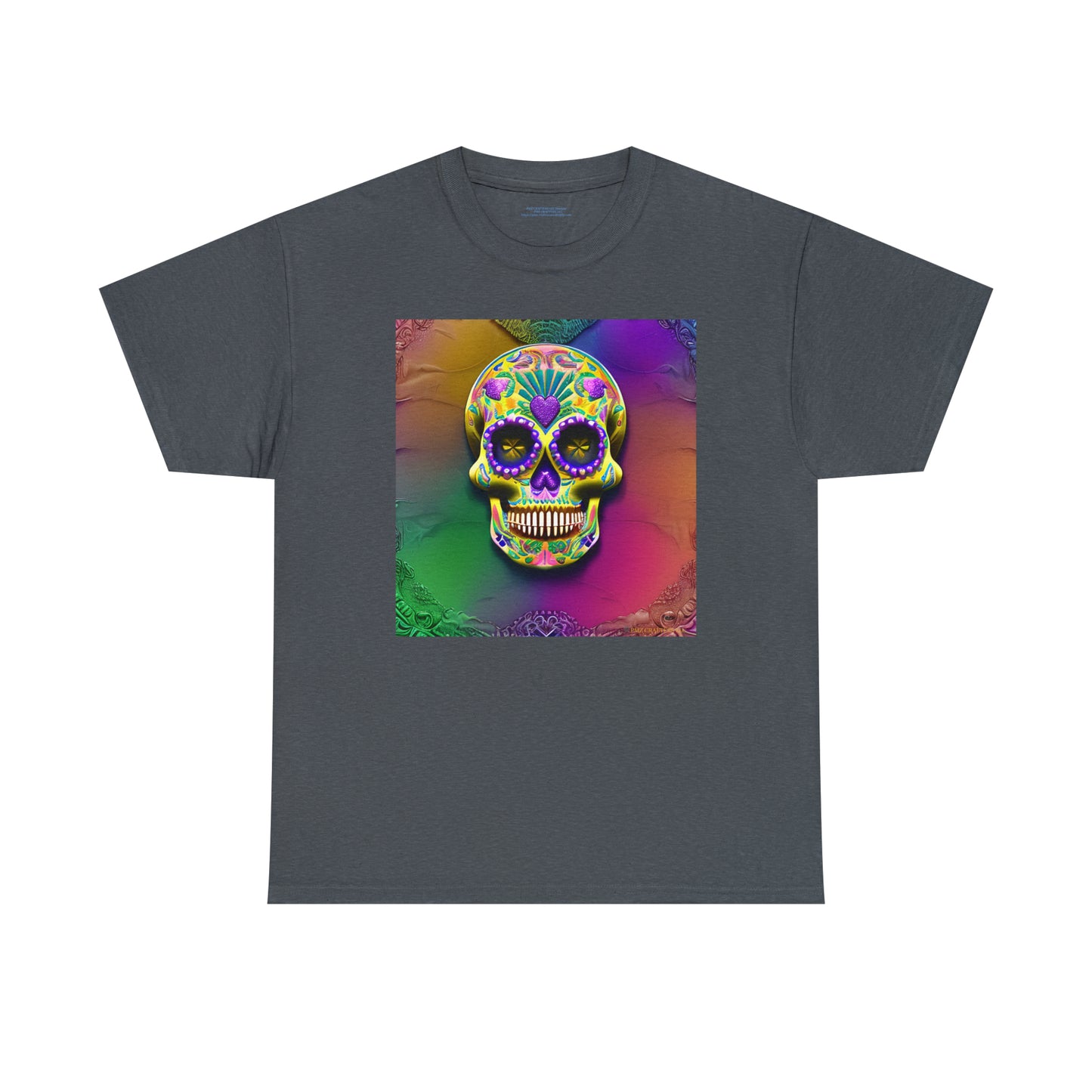 Unisex Heavy Cotton Tee - Sugar Skull 0002