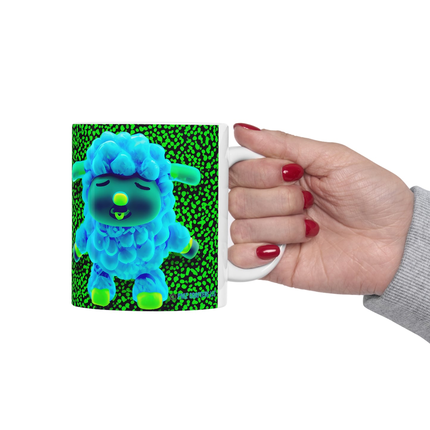 Ceramic Mug 11oz - Deep Blue Sheep 0001