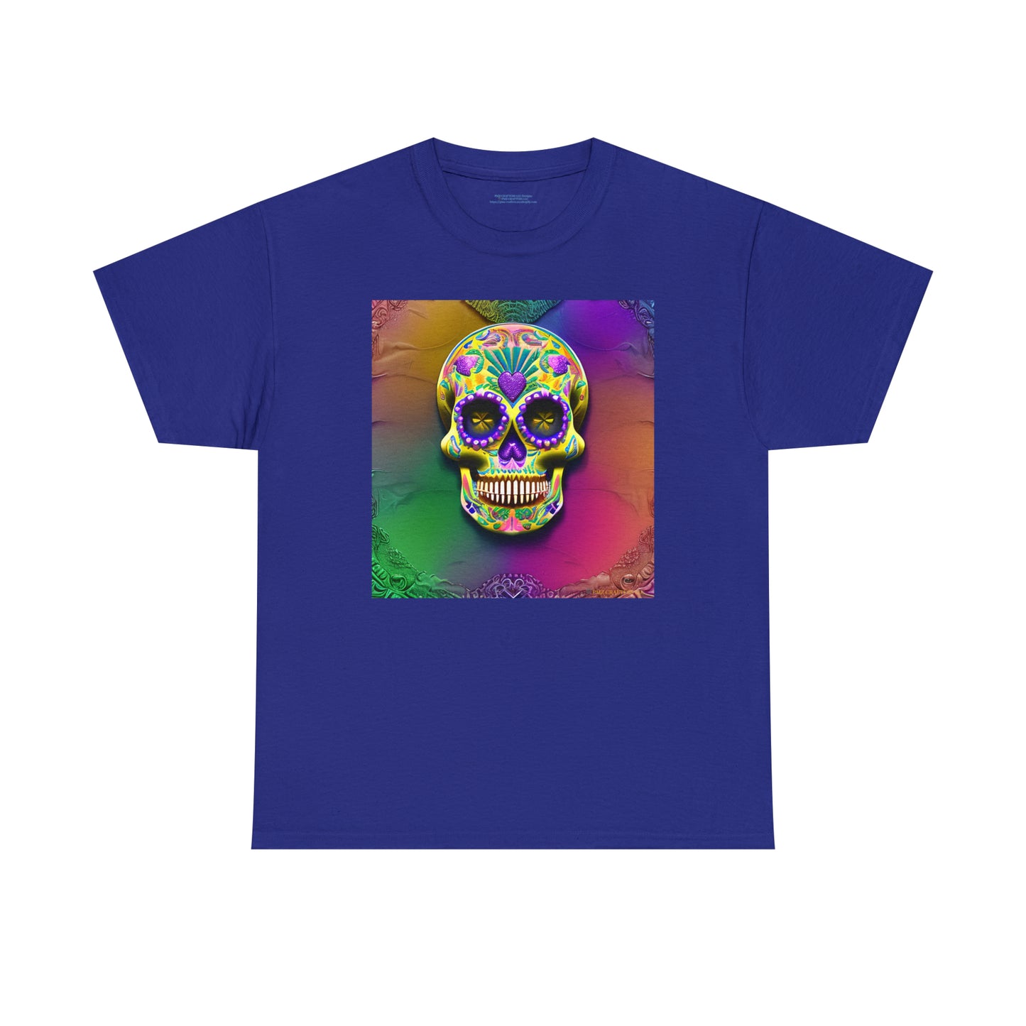 Unisex Heavy Cotton Tee - Sugar Skull 0002