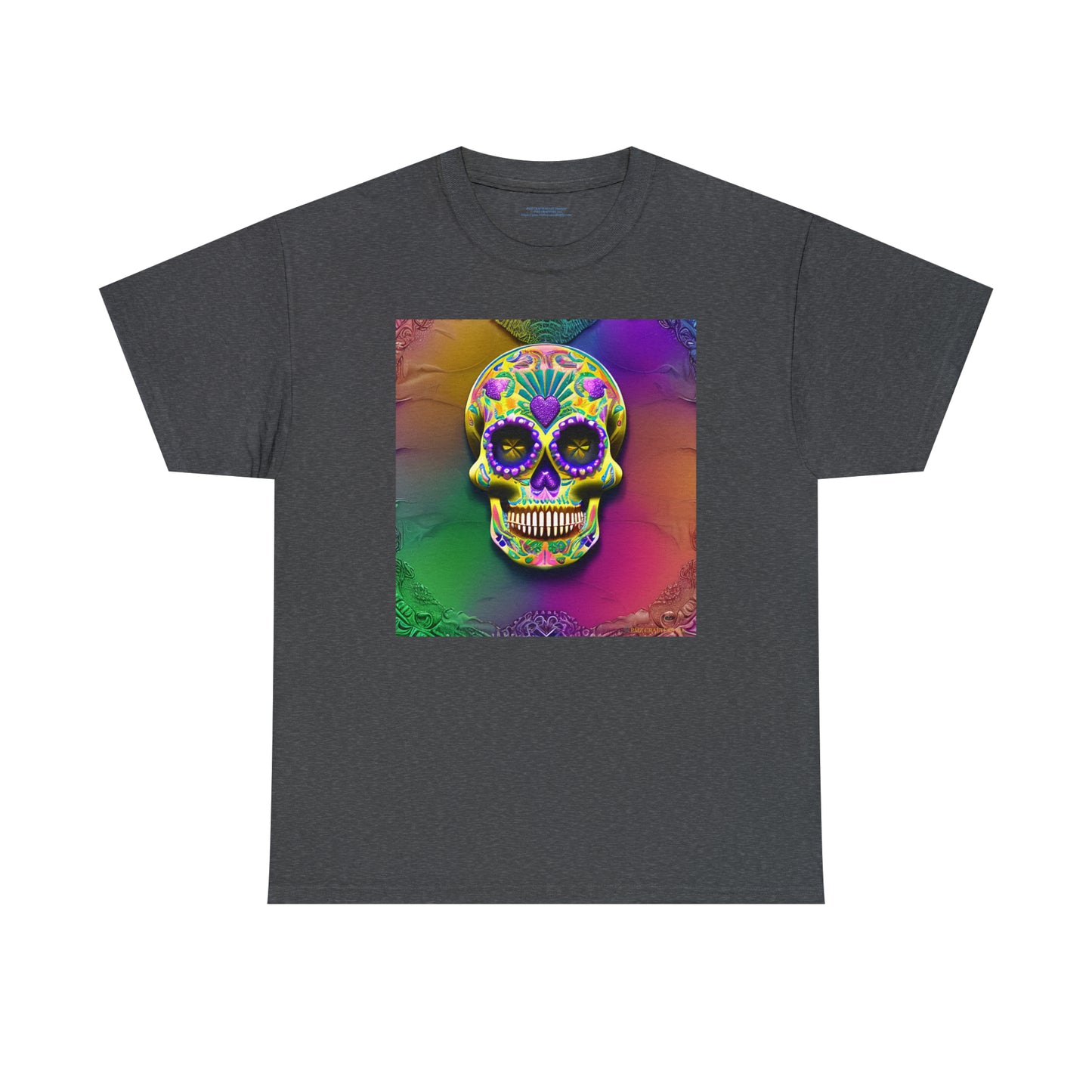 Unisex Heavy Cotton Tee - Sugar Skull 0002