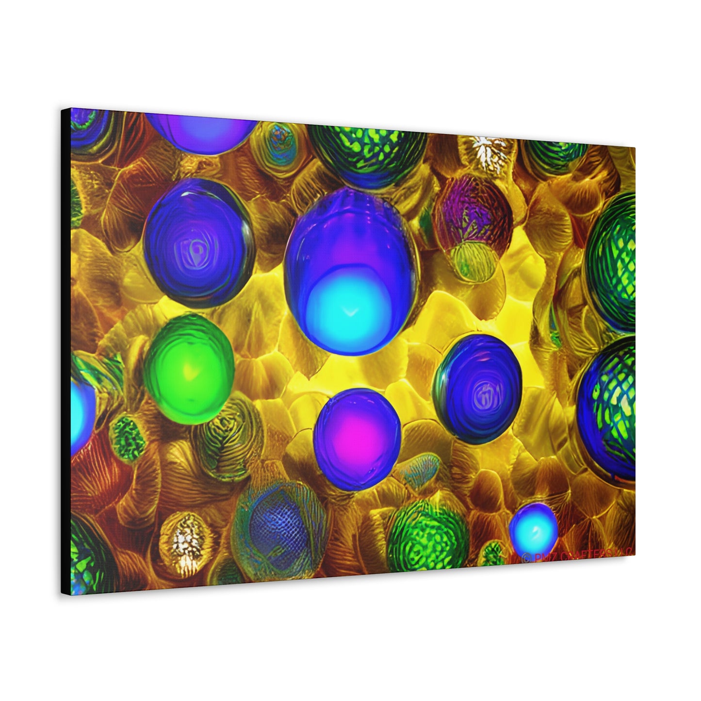Canvas Gallery Wraps - 3D Vibrant Circles 0001
