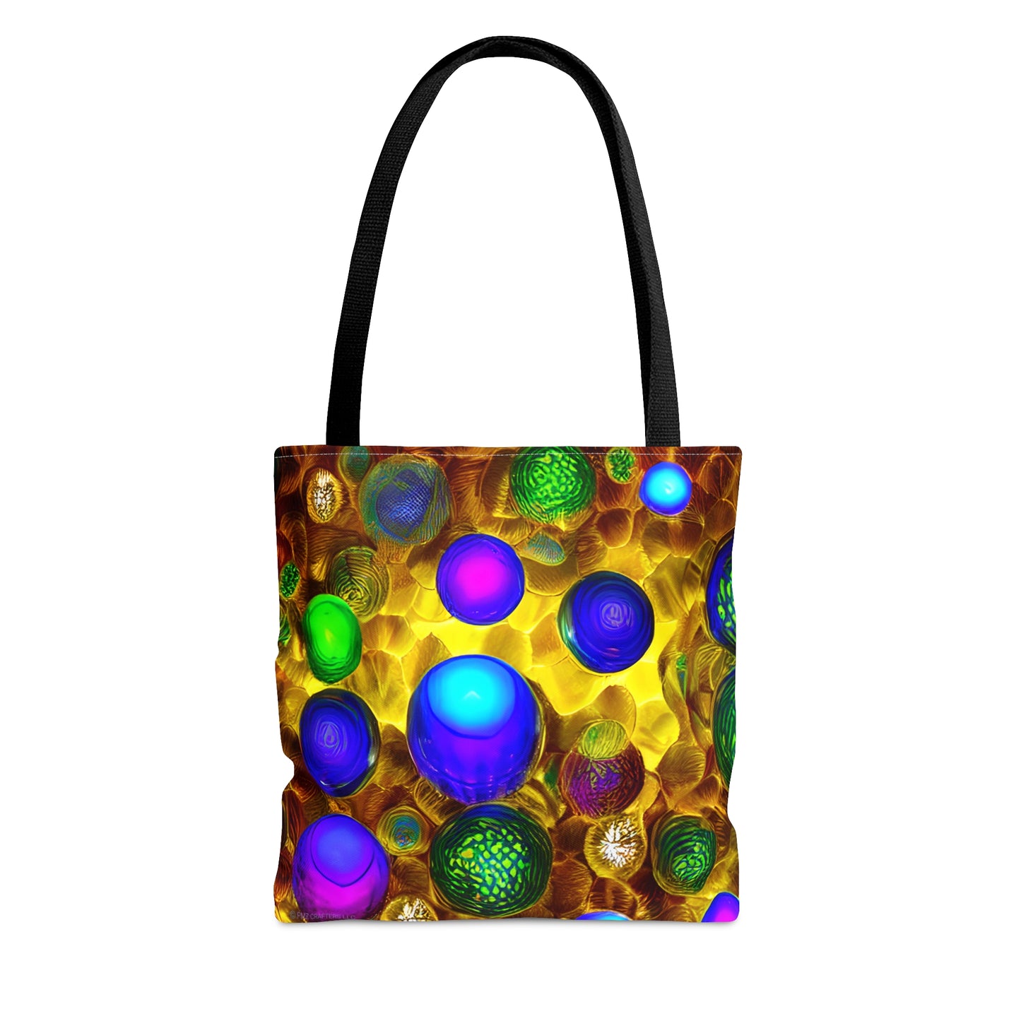 Tote Bag (AOP) - 3D Vibrant Circles 0001