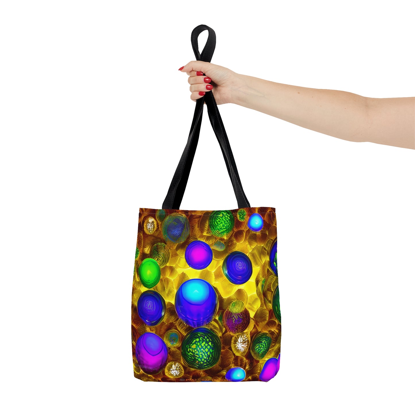 Tote Bag (AOP) - 3D Vibrant Circles 0001