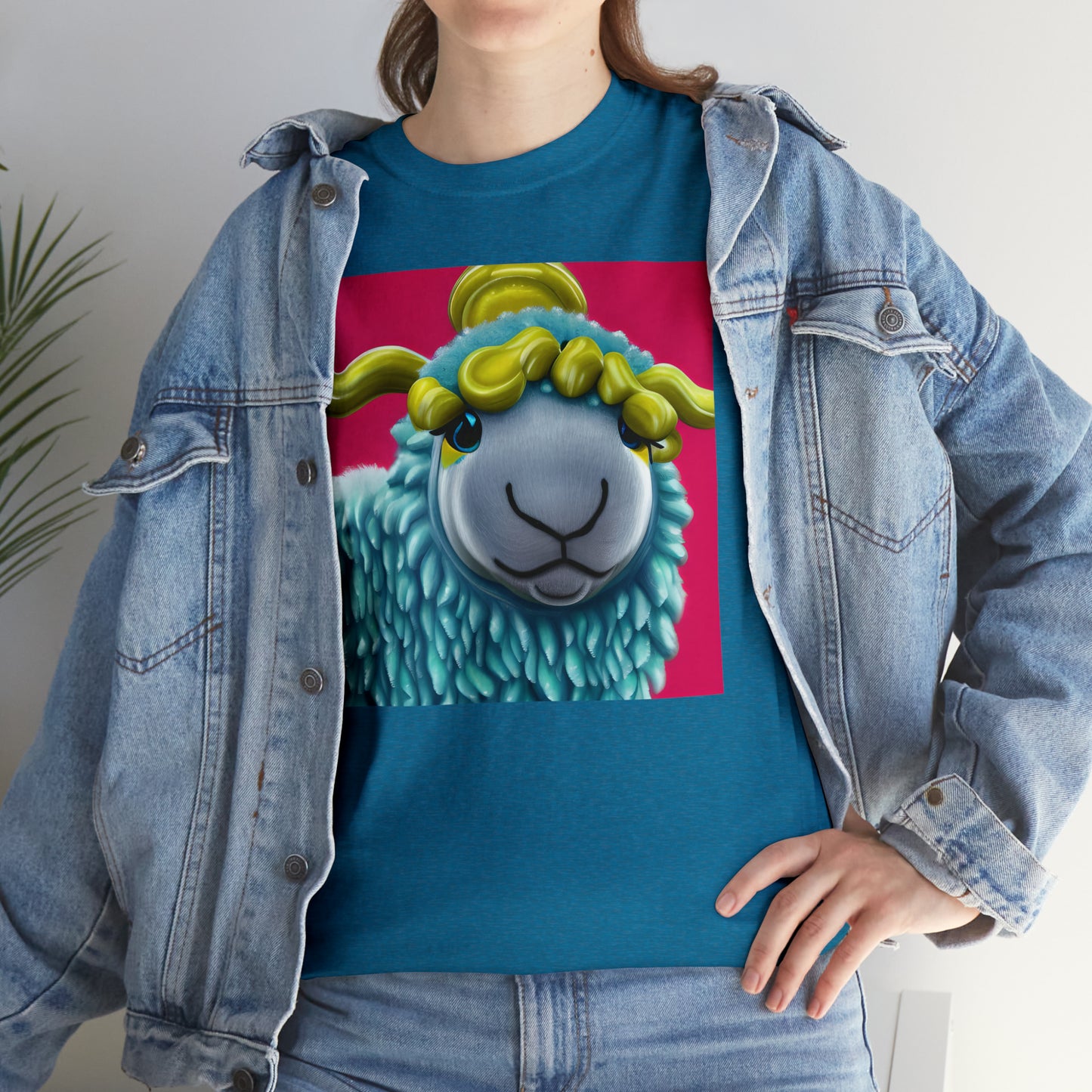 Unisex Heavy Cotton Tee - Blue Sheep 0001