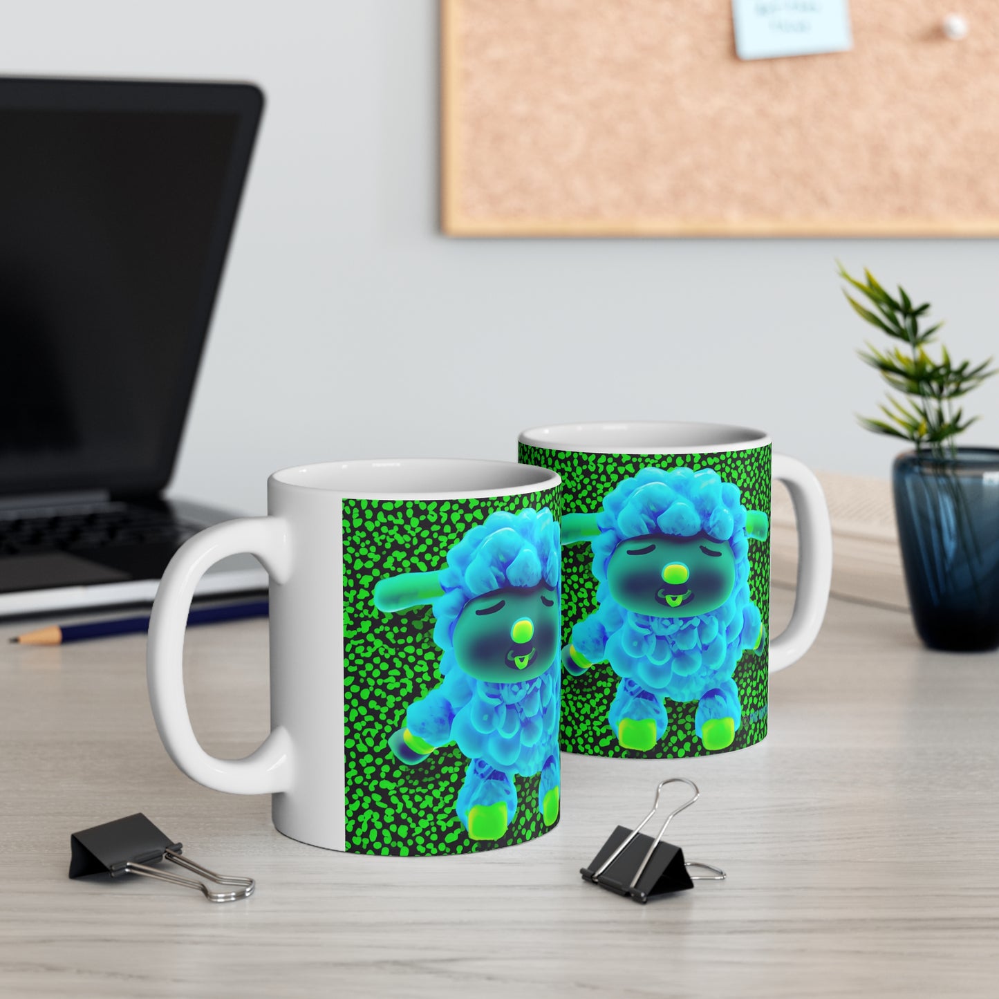 Ceramic Mug 11oz - Deep Blue Sheep 0001