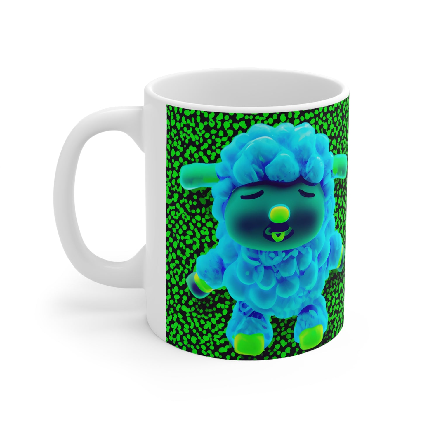 Ceramic Mug 11oz - Deep Blue Sheep 0001