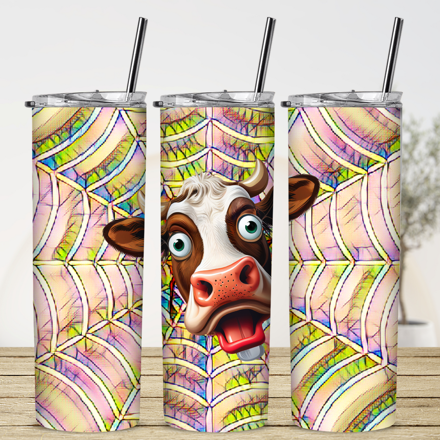 Custom Tumbler, Spider Cow 0001