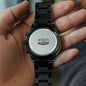 Engraved Design Black Chronograph Watch - World's Best Dad 0001