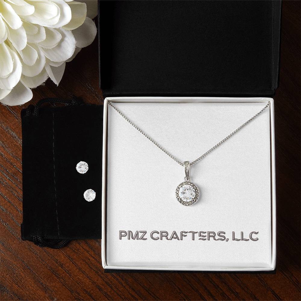 Eternal Hope Necklace and Cubic Zirconia Earring Set