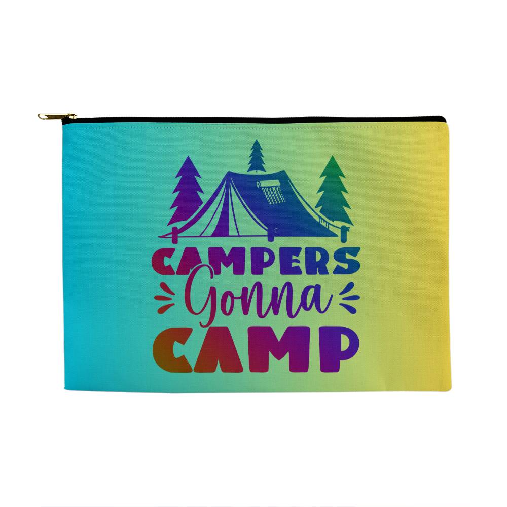 Fabric - Zipper Pouch - Campers Gonna Camp