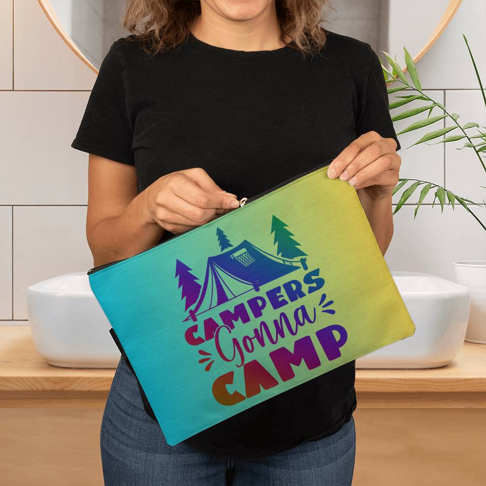 Fabric - Zipper Pouch - Campers Gonna Camp