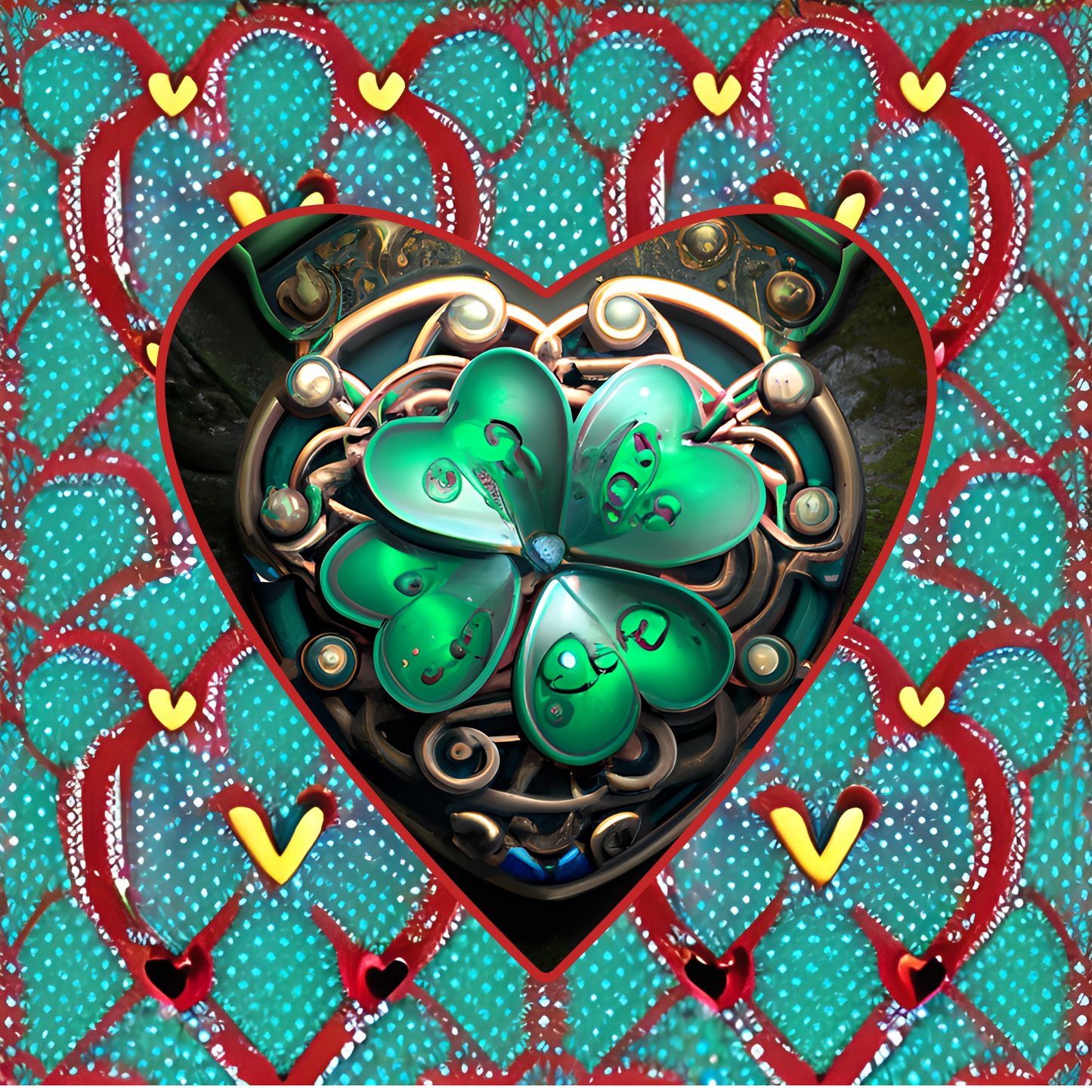 Custom T Shirt, Shamrock Love 0001, Sublimation