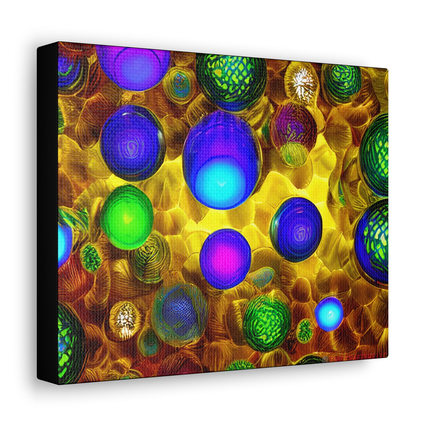 Canvas Gallery Wraps - 3D Vibrant Circles 0001