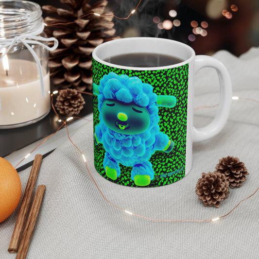Ceramic Mug 11oz - Deep Blue Sheep 0001