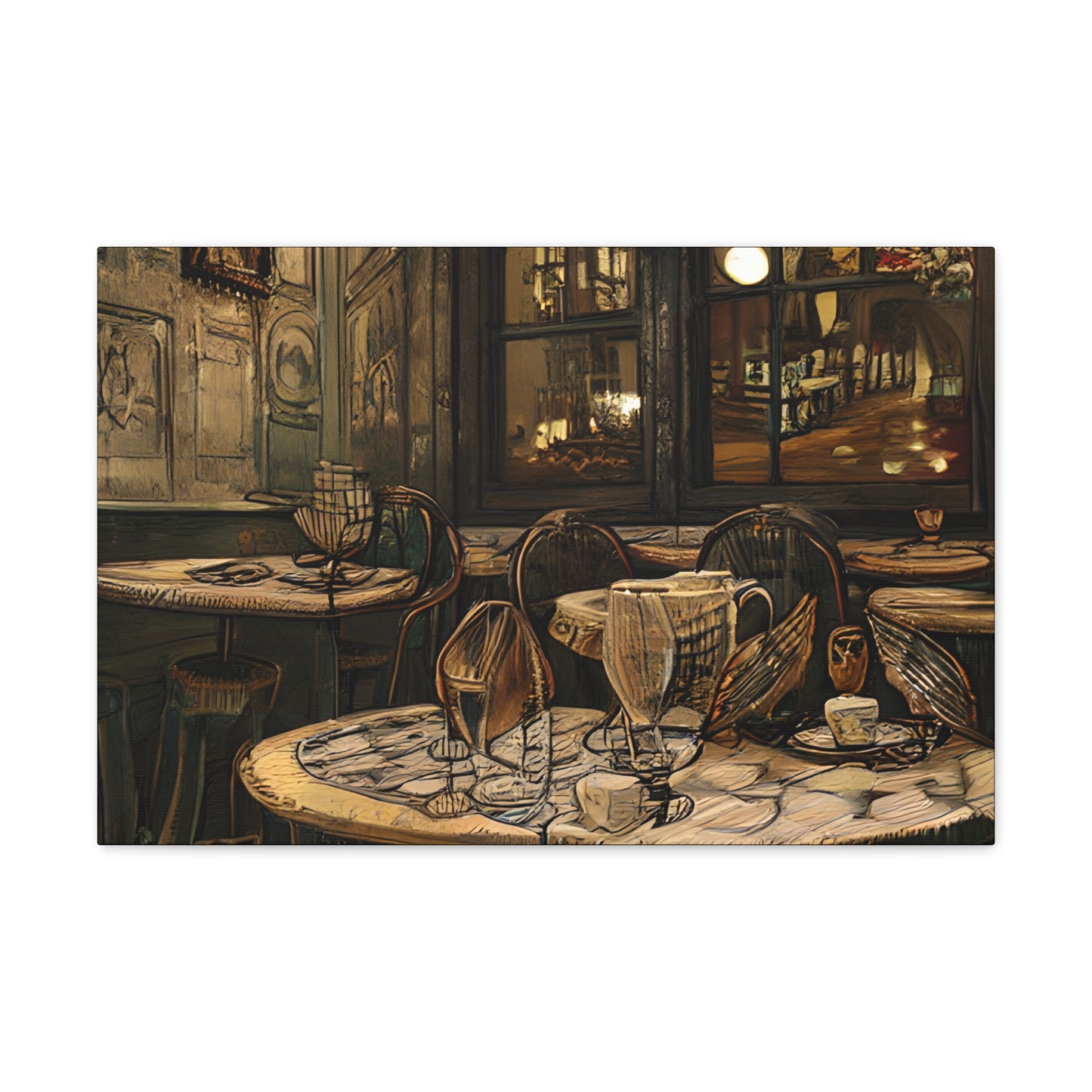 Canvas Gallery Wraps - Cafe Table Brown 0002