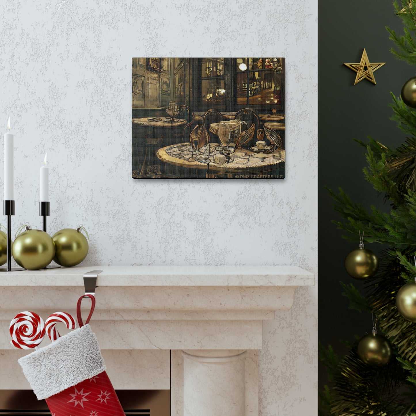 Canvas Gallery Wraps - Cafe Table Brown 0002