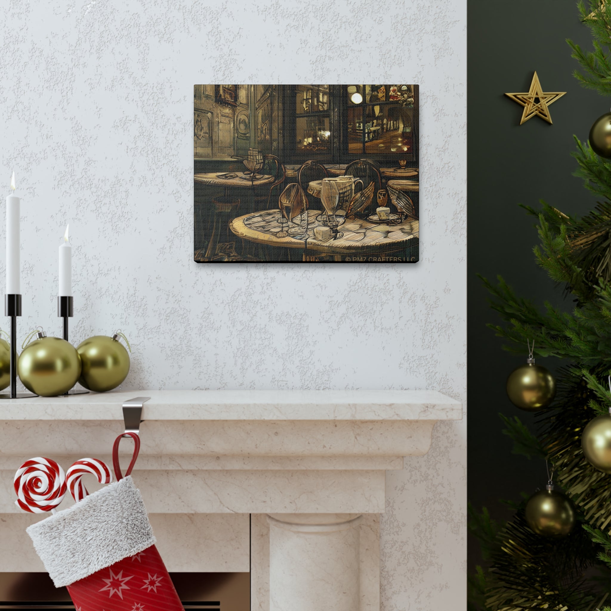 Canvas Gallery Wraps - Cafe Table Brown 0002