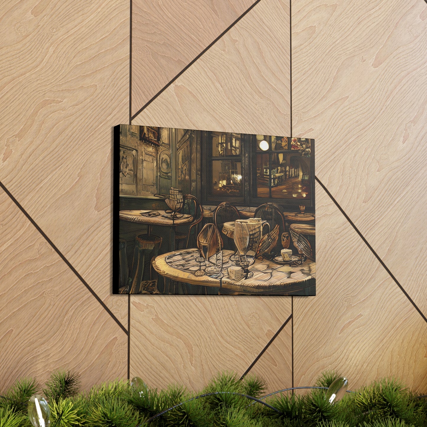 Canvas Gallery Wraps - Cafe Table Brown 0002