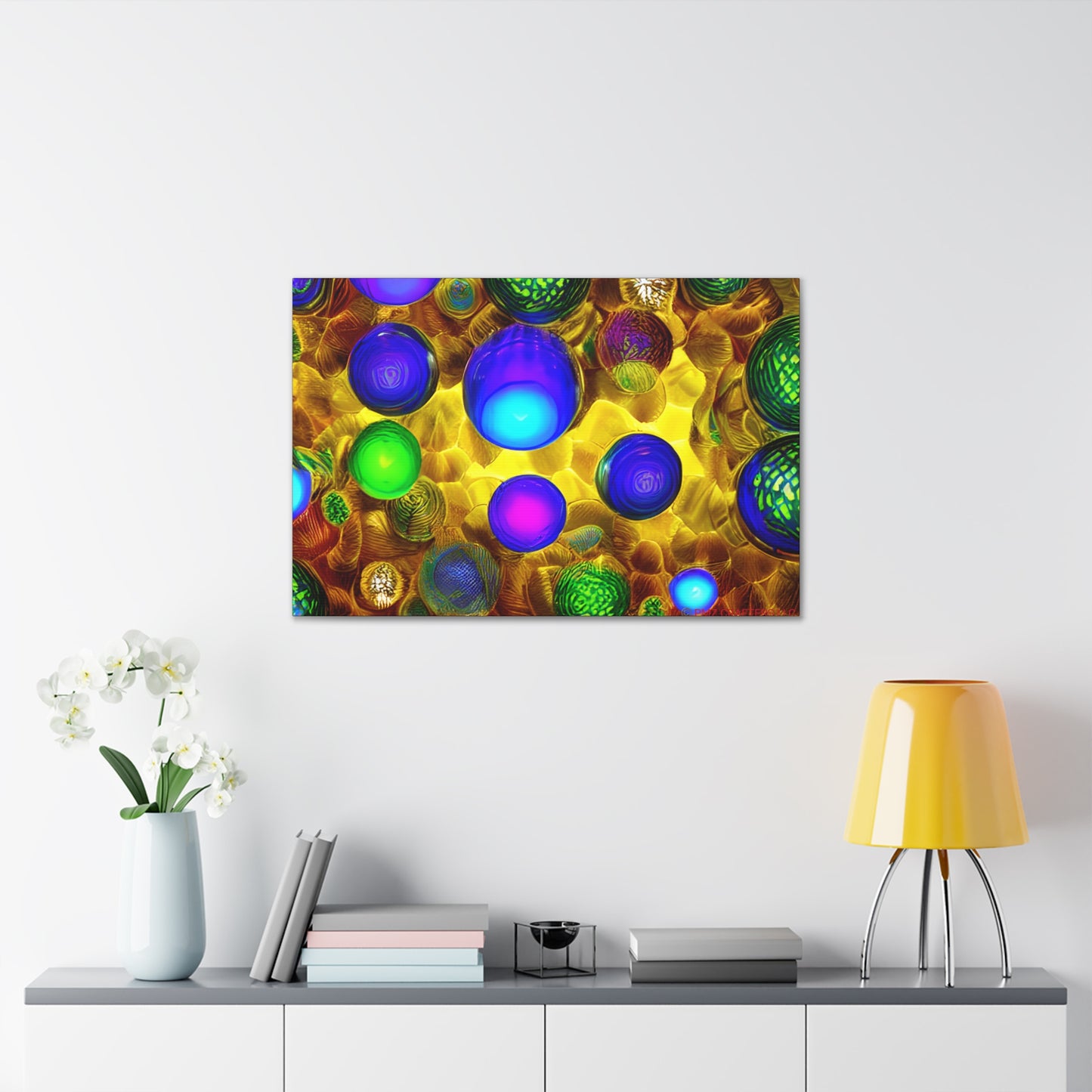Canvas Gallery Wraps - 3D Vibrant Circles 0001
