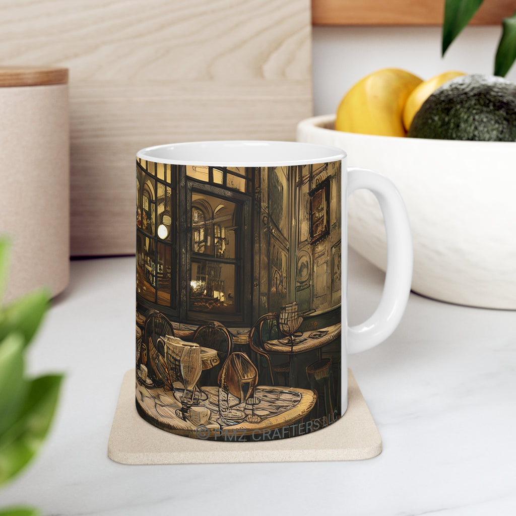 Ceramic Mug 11oz - Cafe Table Brown 0001