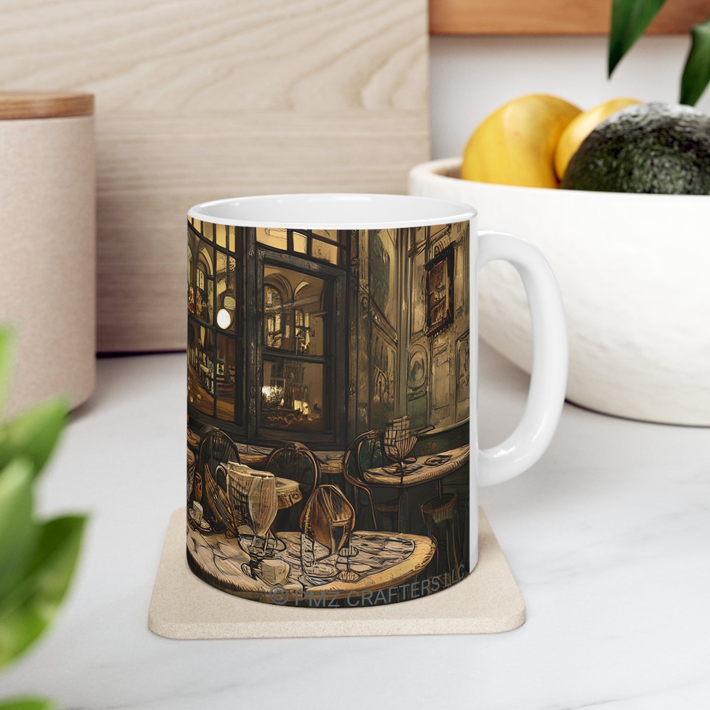 Ceramic Mug 11oz - Cafe Table Brown 0001