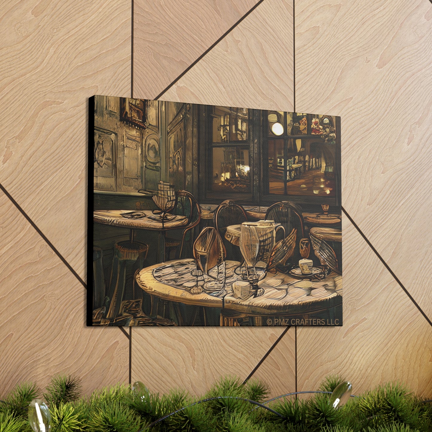 Canvas Gallery Wraps - Cafe Table Brown 0002
