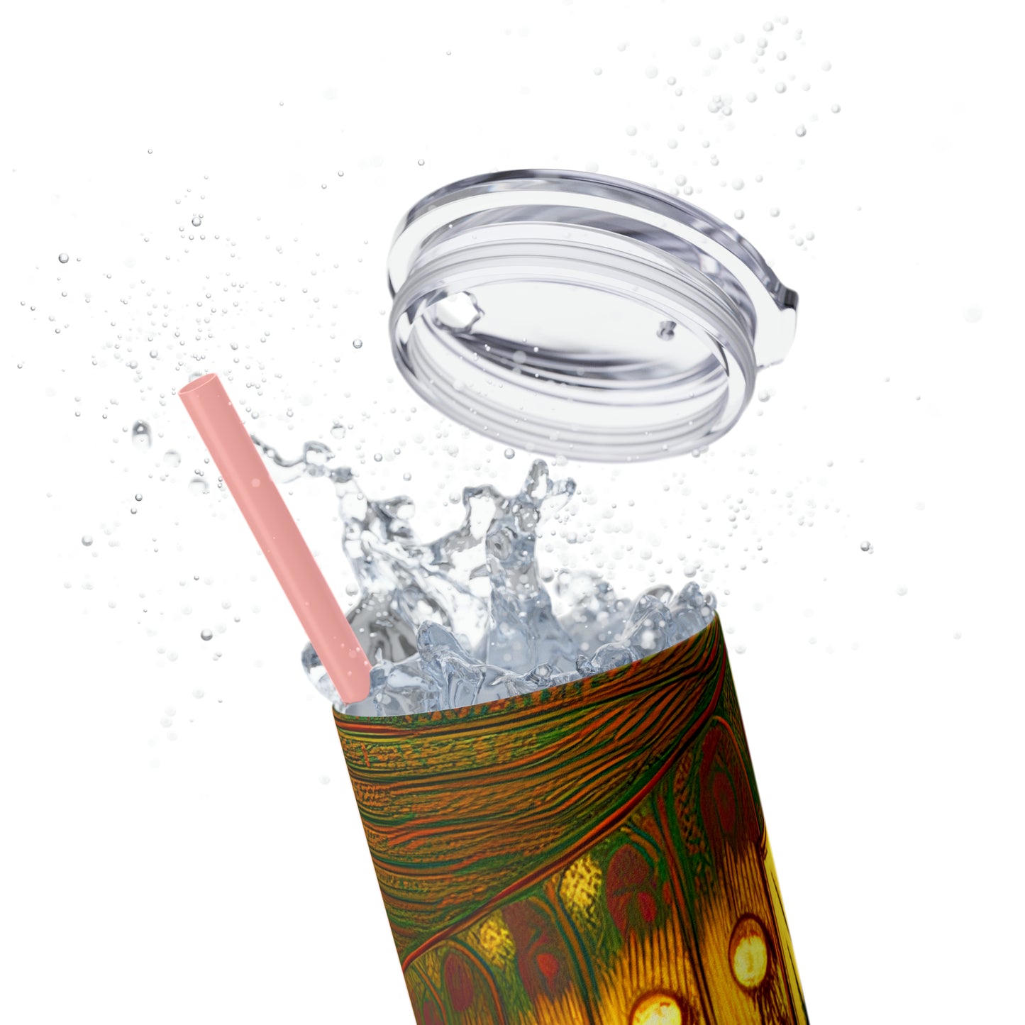 Skinny Tumbler with Straw, 20oz - Cafe Table Shadows 0001