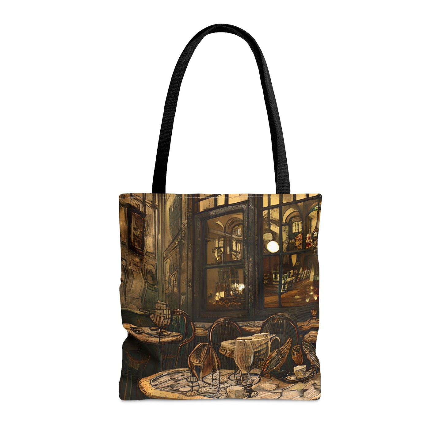 Tote Bag (AOP) - Cafe Table Brown 0001