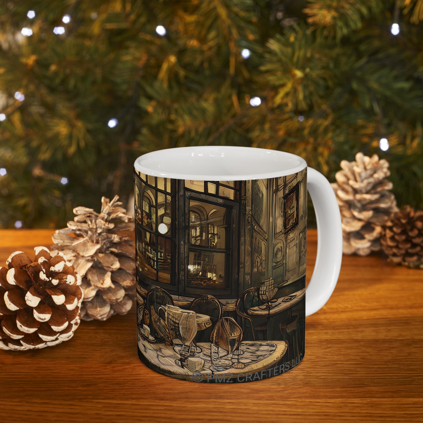 Ceramic Mug 11oz - Cafe Table Brown 0001