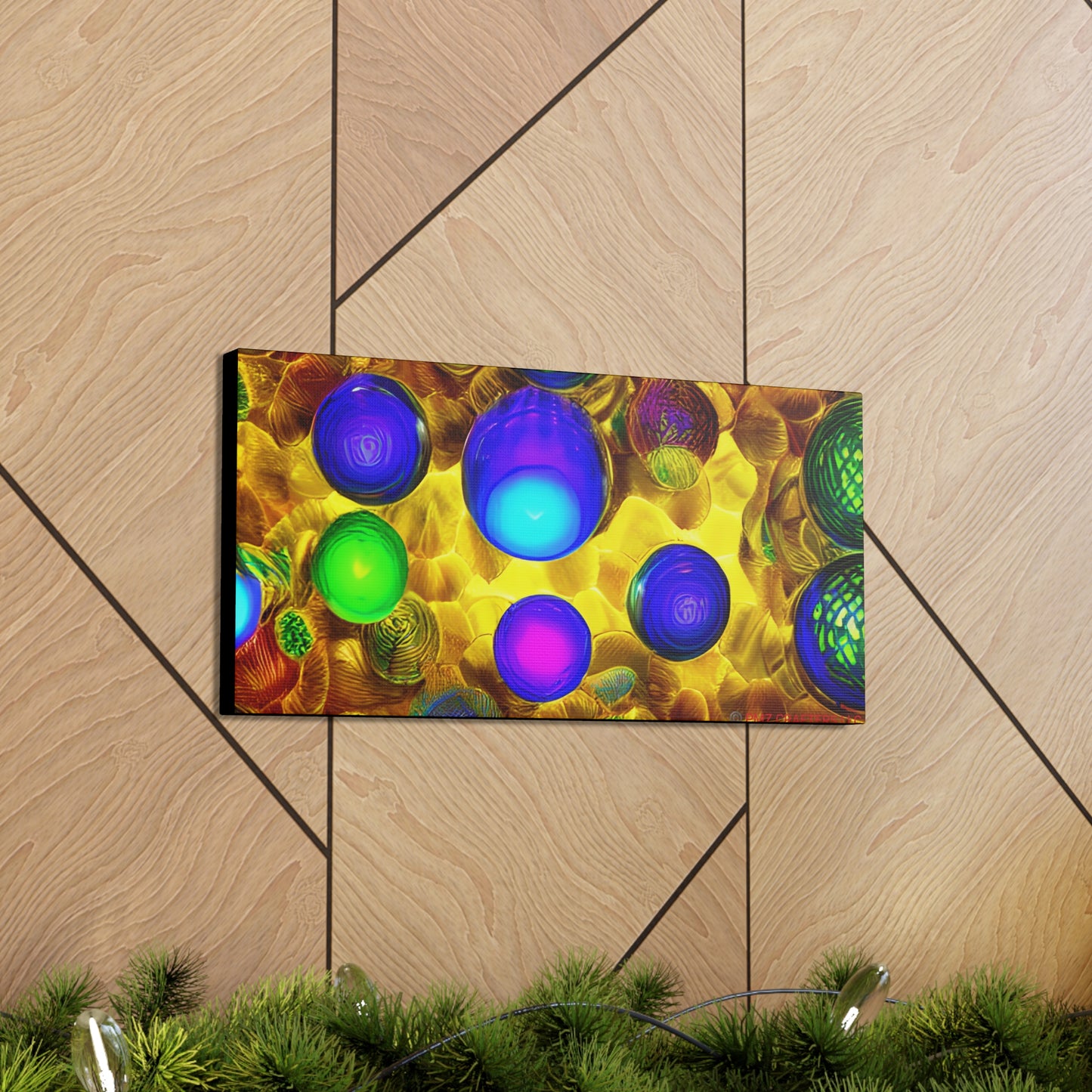 Canvas Gallery Wraps - 3D Vibrant Circles 0001
