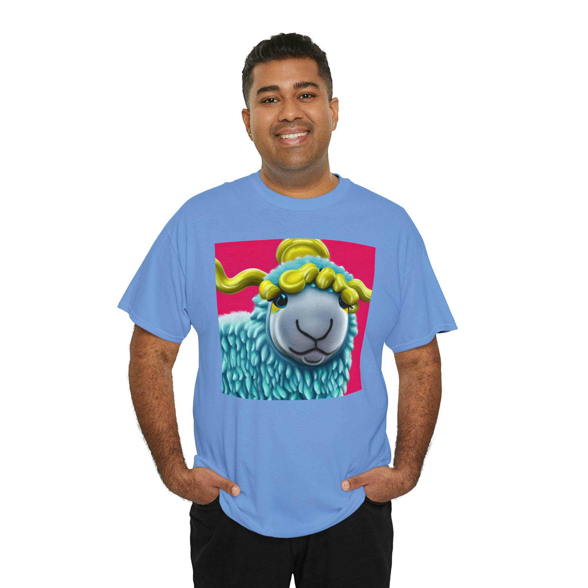 Unisex Heavy Cotton Tee - Blue Sheep 0001