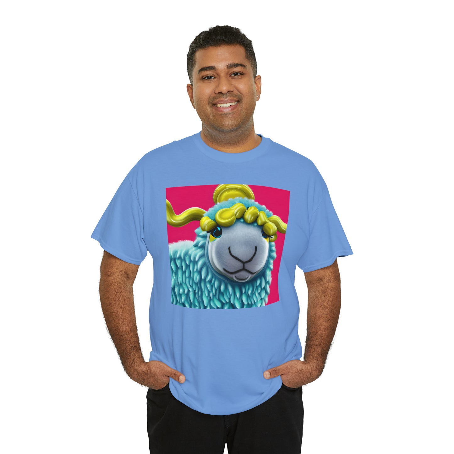 Unisex Heavy Cotton Tee - Blue Sheep 0001