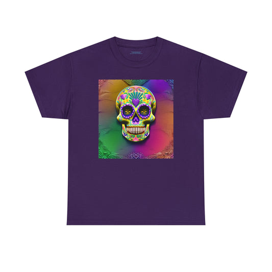 Unisex Heavy Cotton Tee - Sugar Skull 0002