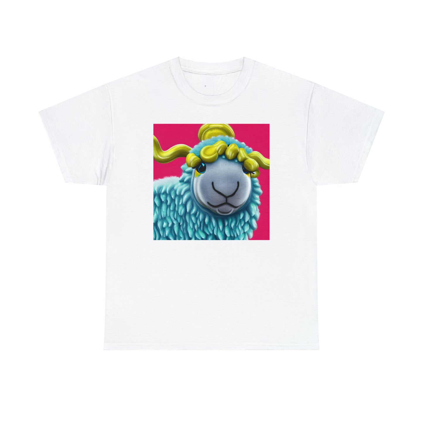 Unisex Heavy Cotton Tee - Blue Sheep 0001