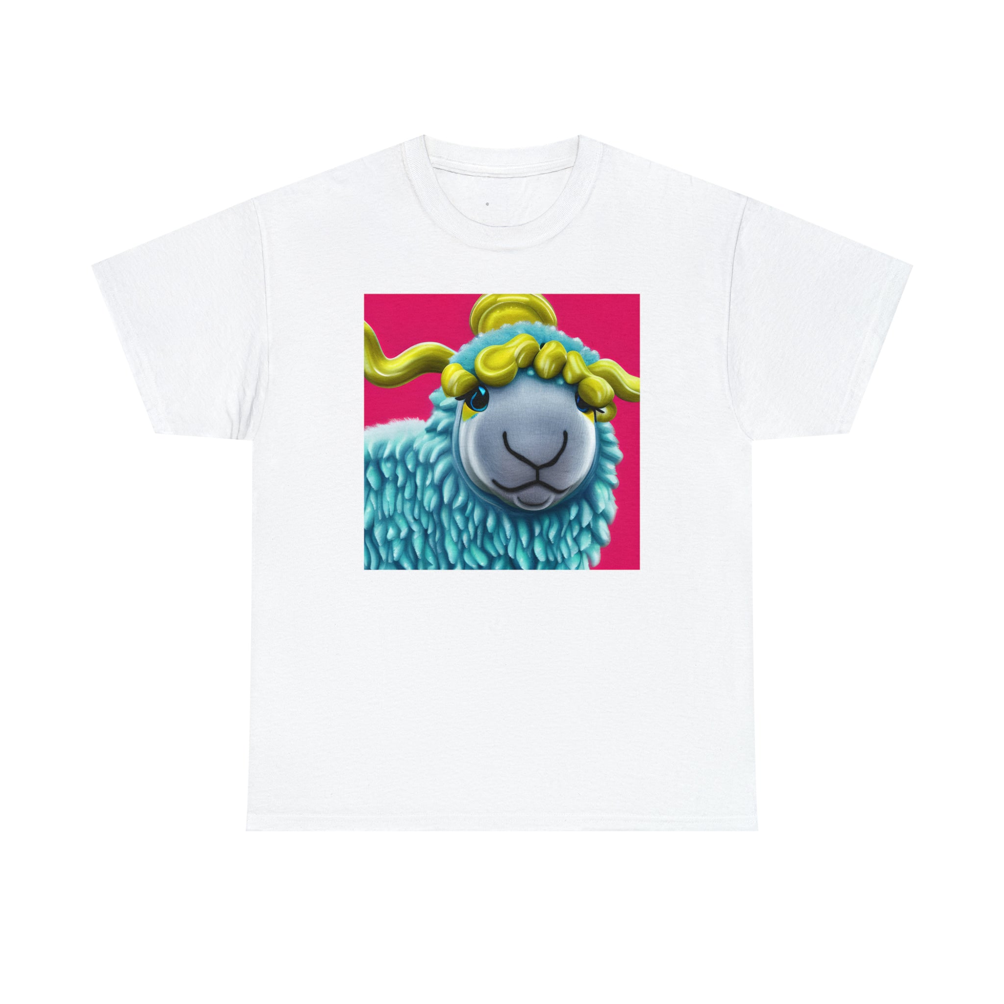 Unisex Heavy Cotton Tee - Blue Sheep 0001