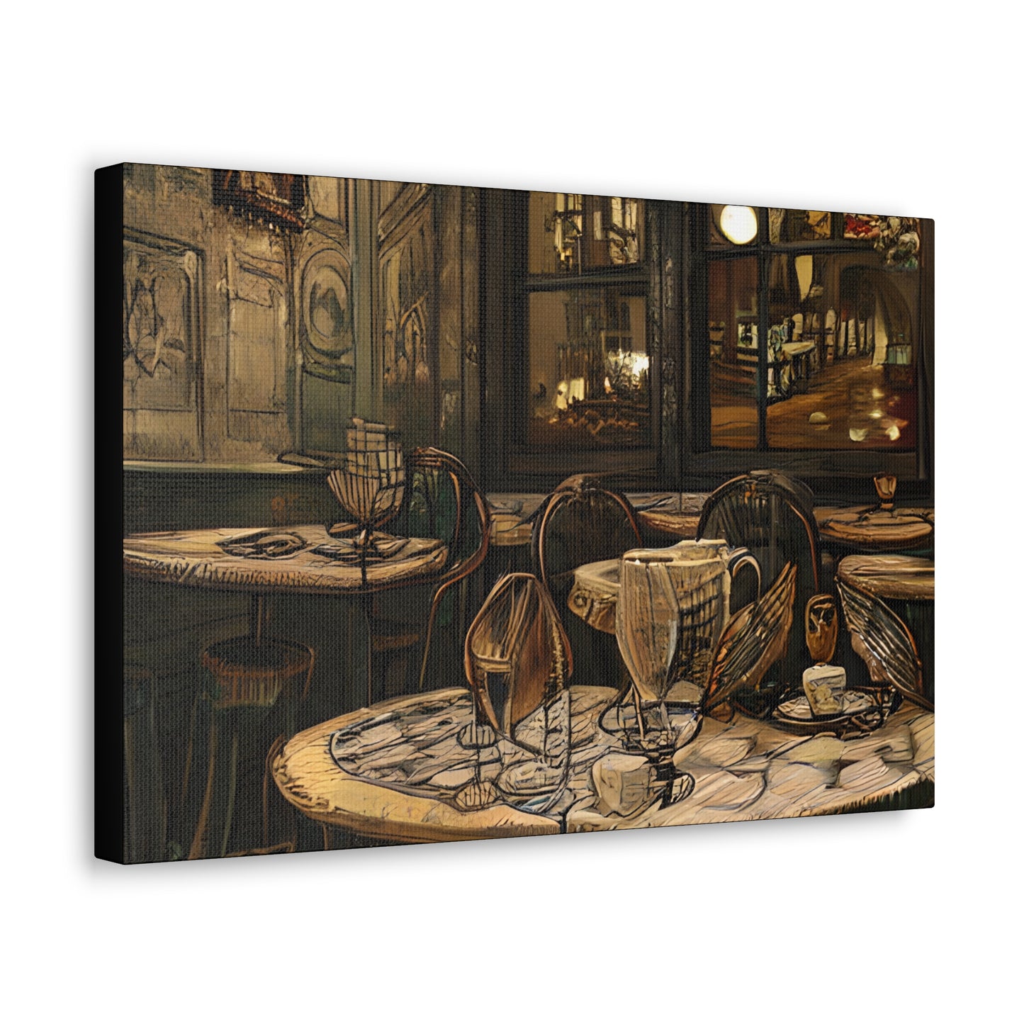 Canvas Gallery Wraps - Cafe Table Brown 0002