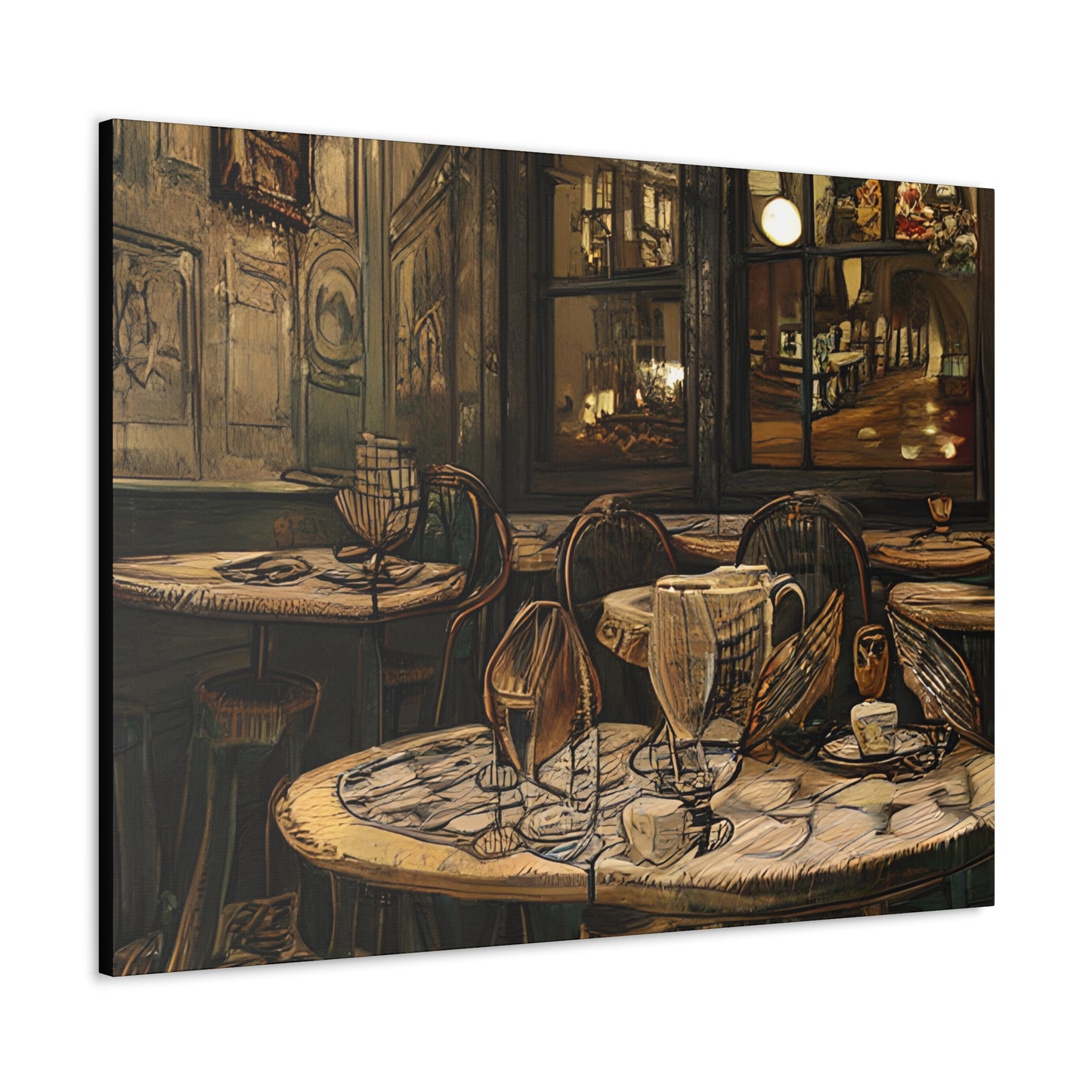 Canvas Gallery Wraps - Cafe Table Brown 0002