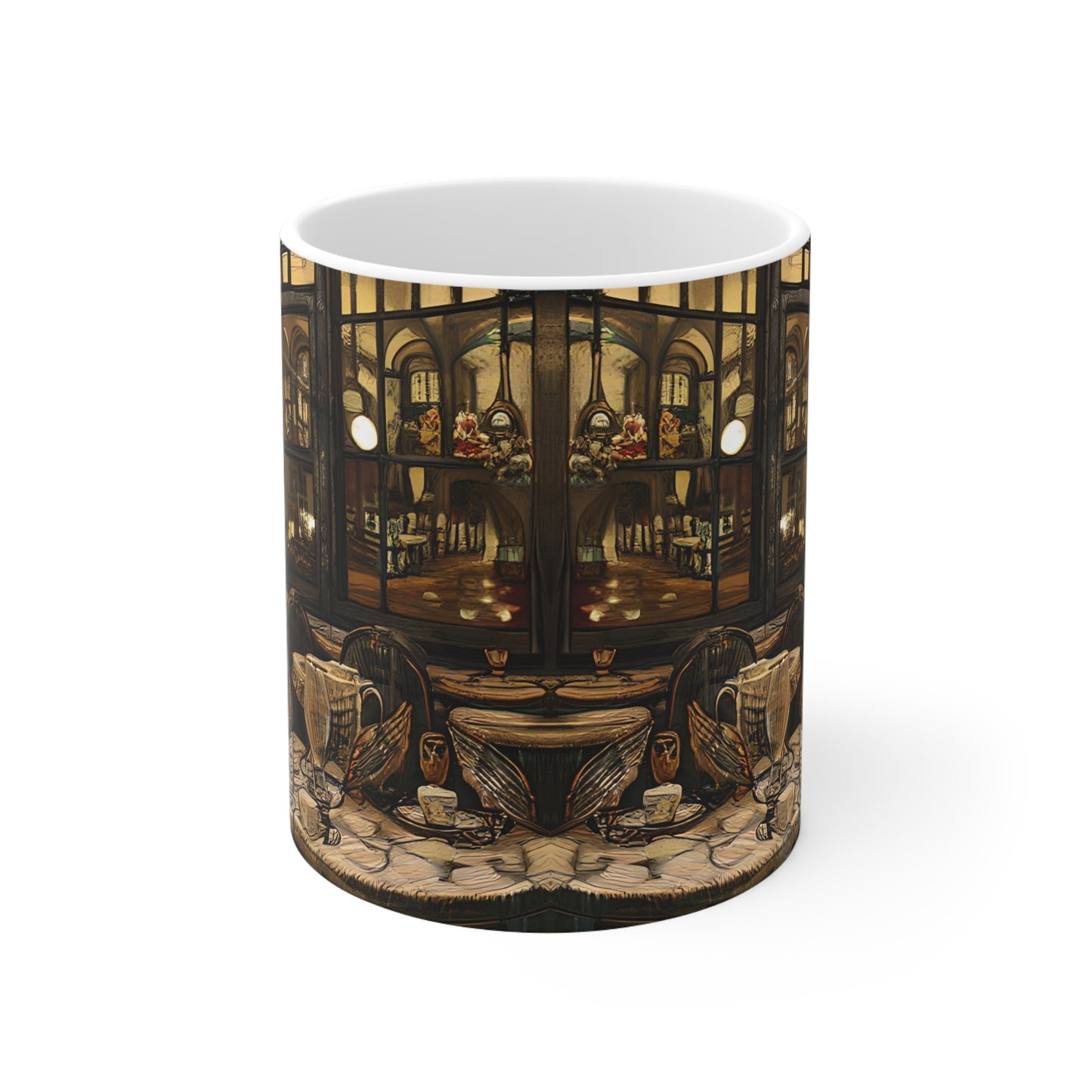 Ceramic Mug 11oz - Cafe Table Brown 0001