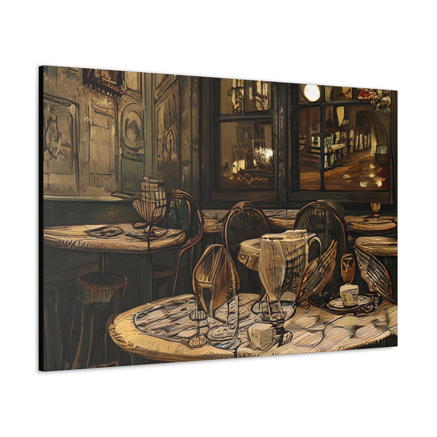 Canvas Gallery Wraps - Cafe Table Brown 0002
