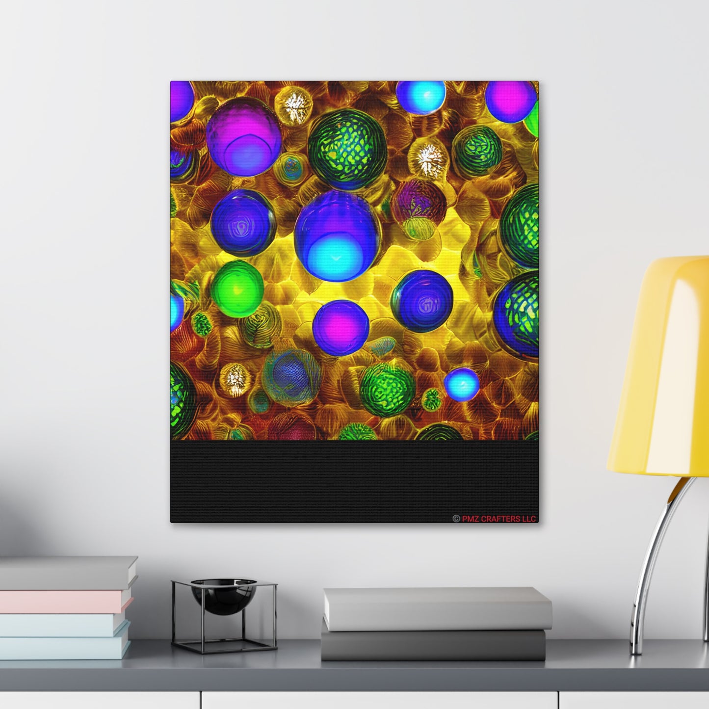 Canvas Gallery Wraps - 3D Vibrant Circles 0001