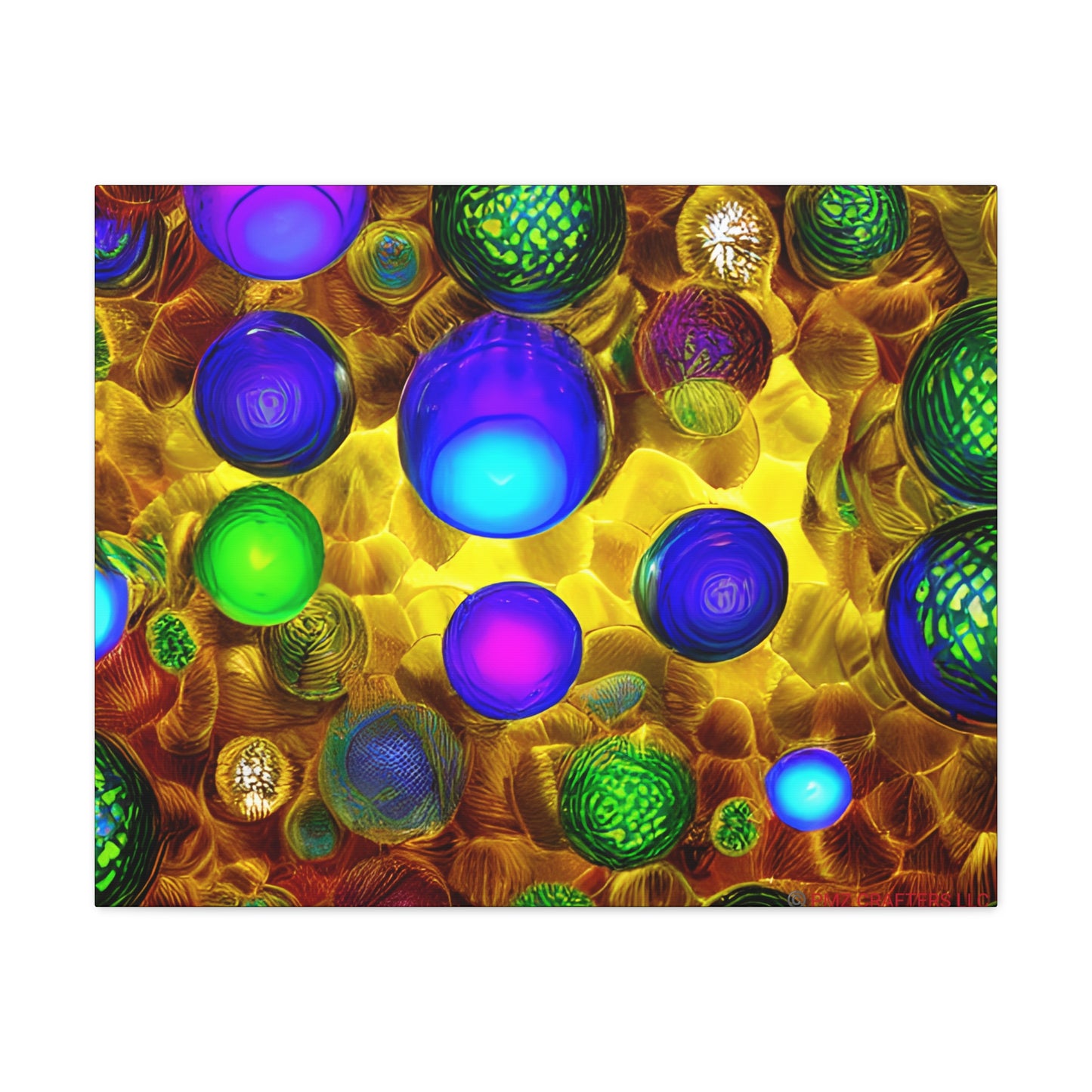 Canvas Gallery Wraps - 3D Vibrant Circles 0001