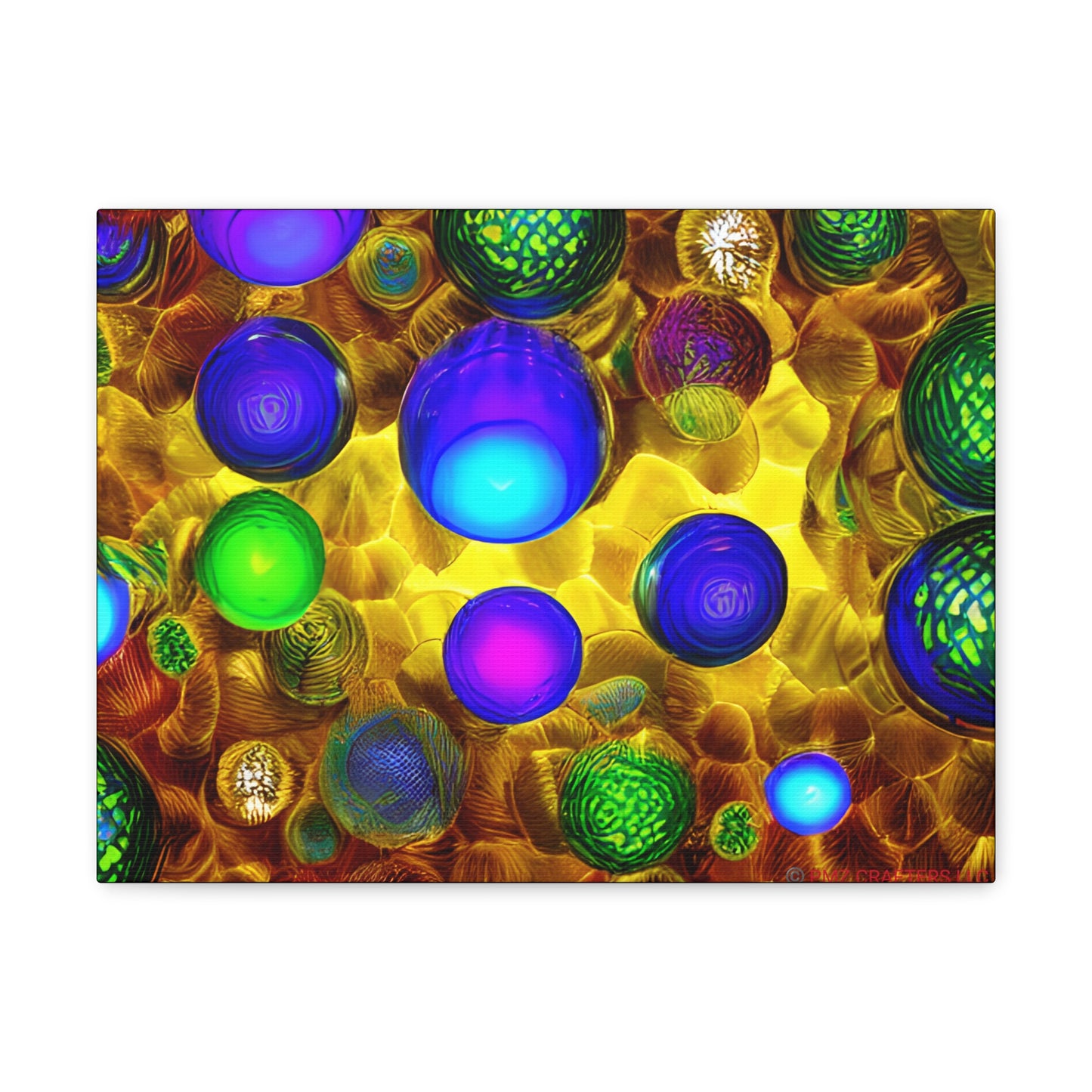Canvas Gallery Wraps - 3D Vibrant Circles 0001