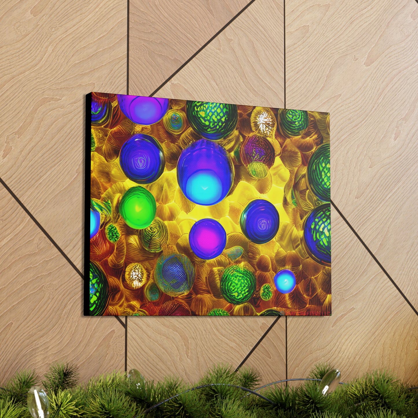 Canvas Gallery Wraps - 3D Vibrant Circles 0001
