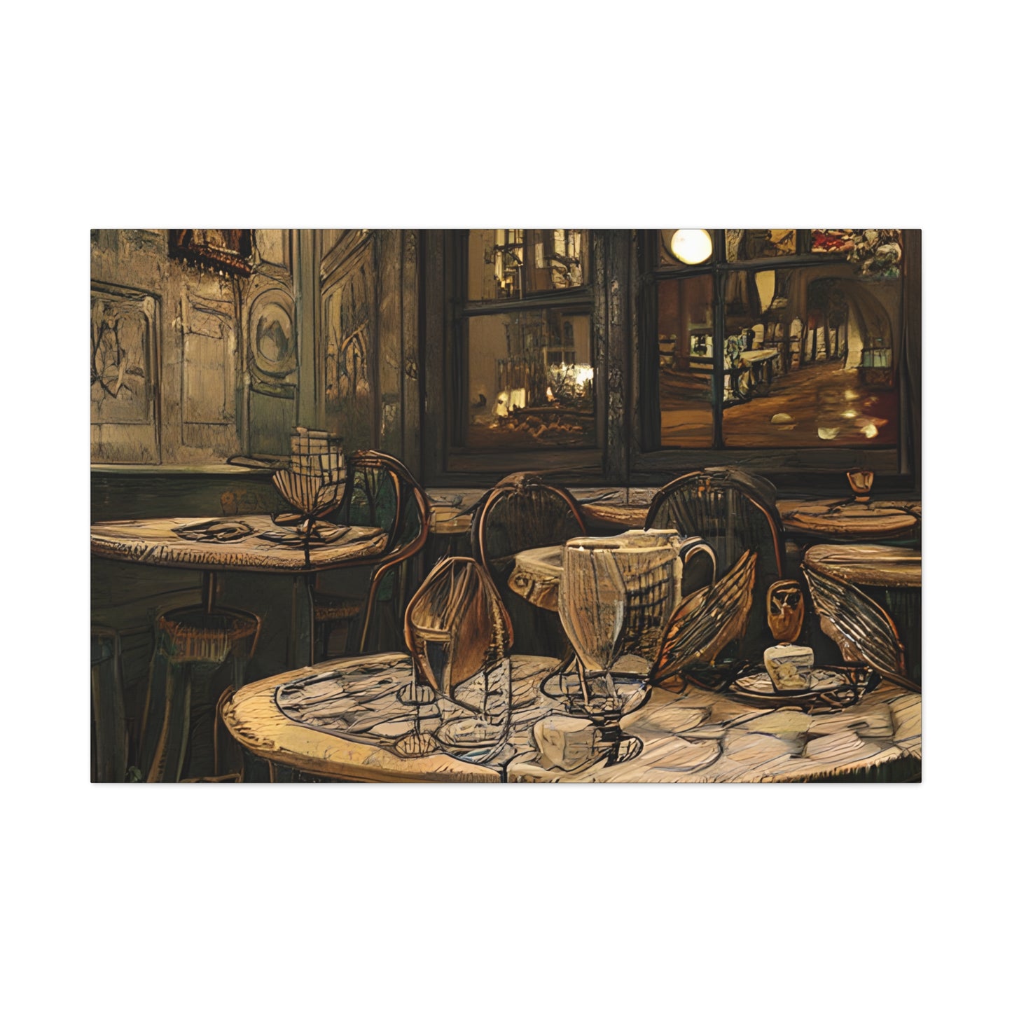 Canvas Gallery Wraps - Cafe Table Brown 0002