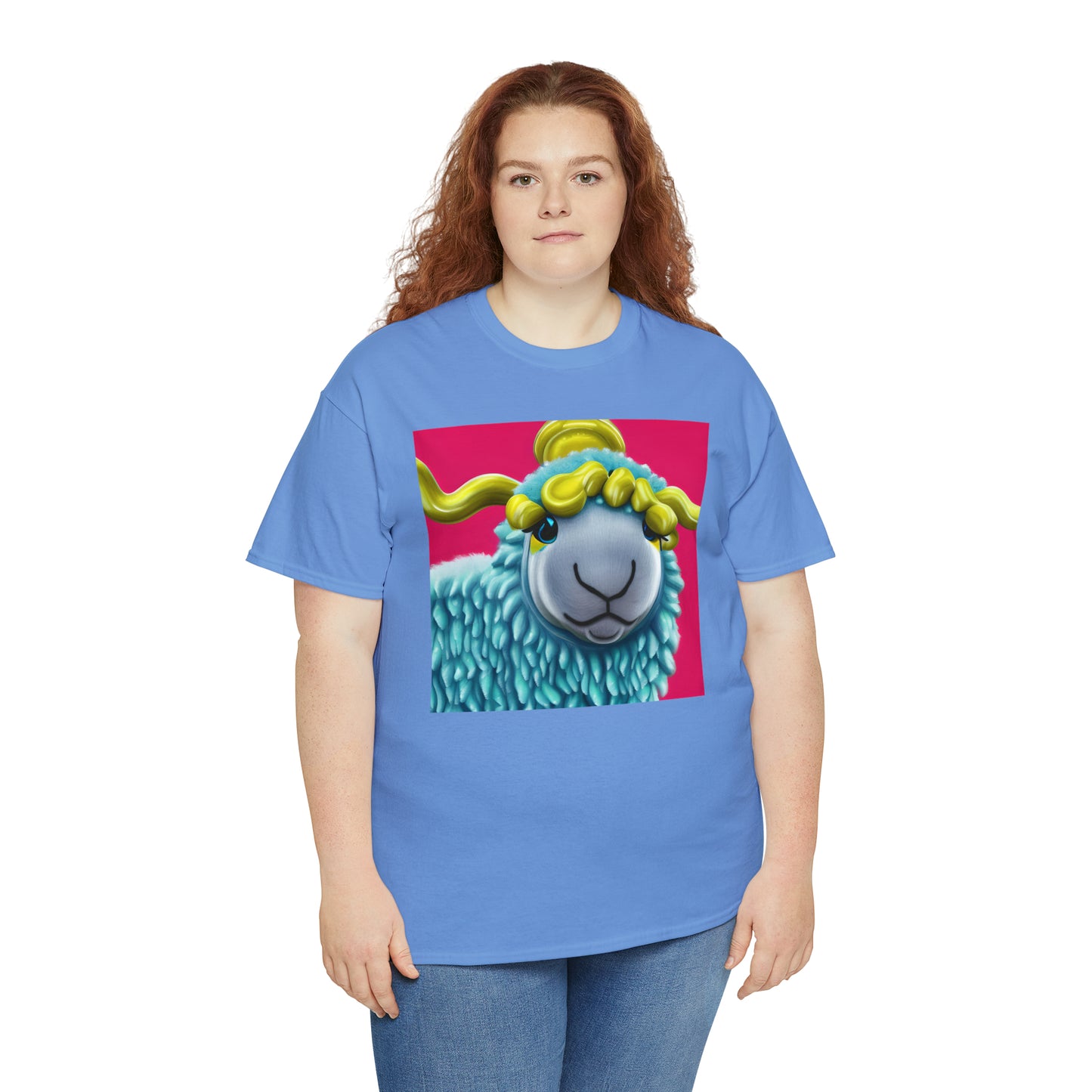 Unisex Heavy Cotton Tee - Blue Sheep 0001