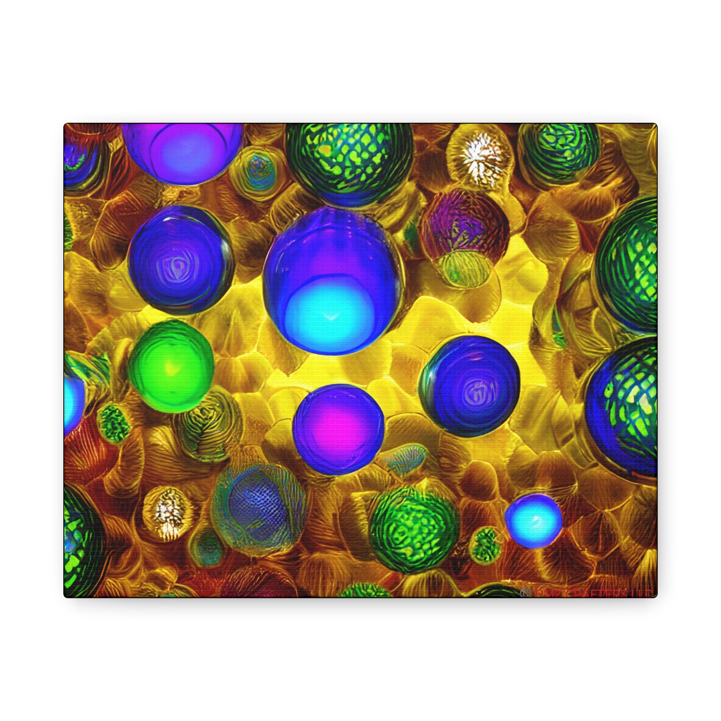 Canvas Gallery Wraps - 3D Vibrant Circles 0001