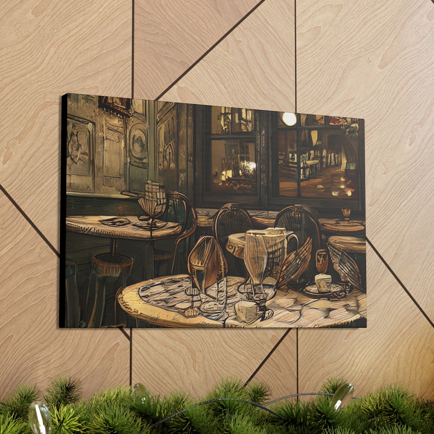 Canvas Gallery Wraps - Cafe Table Brown 0002