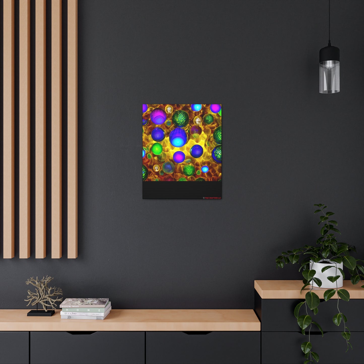 Canvas Gallery Wraps - 3D Vibrant Circles 0001